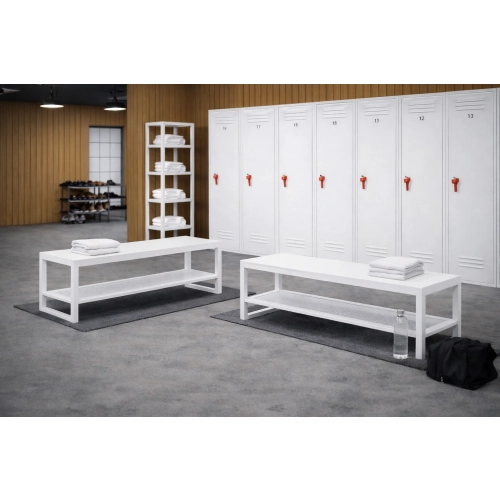 Ławka Metalowa Loft LM-158 Kolor Biały Rozmiary od 50 cm do 200 cm